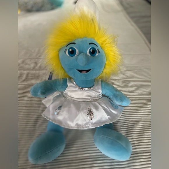 Build-A-Bear Smurfs Smurfette 18" Plush RETIRED DOLL 2013 Talking Battery Low - Picture 1 of 10
